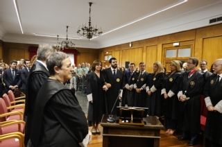 La magistrada Ana María del Carmen Blanco Arce durante el acto de su toma de posesión como presidenta de la Audiencia Provincial de Ourense 